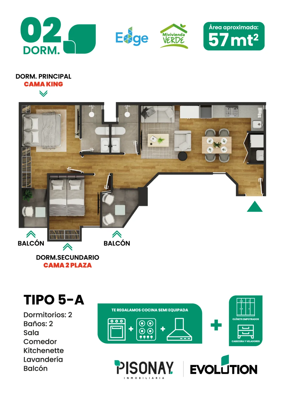 02 DORM — Tipo 5-A